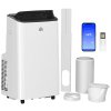 HOMCOM 12000 BTU Portable Air Conditioner, Smart Home WiFi Compatible, 3-in-1 Dehumidifier Cooler Fan, with Sleep Mode, Remote, 24H Timer, Window Venting Kit, A Energy Efficiency, 26m²