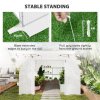 Outsunny 4 x 3(m) Walk-in Polytunnel Greenhouse with Upgraded Structure, Zipped Roll Up Mesh Door, 6 Mesh Windows, Tunnel Warm House Tent with PE Cover, 10 Plant Labels and Gloves, White