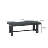 Outsunny 1 Piece 2-seater Outdoor Indoor Wooden Garden Bench Fir Patio Loveseat, 110L x 38W x 35Hcm, Grey