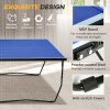 SPORTNOW 9FT Folding Table Tennis Table, Portable Full-Size Ping Pong Table w/ 8 Wheels, 2 Bats, 3 Balls, Quick Set-Up Indoor Game Table - Blue