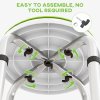 HOMCOM 360 Swivel Seat Bath Shower Stool, Adjustable Height Shower Chair with Aluminium Frame Non-Slip Feet Chair Safe Support Home Assistance