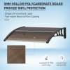 Outsunny Front Door Canopy Outdoor Awning Aluminium Rigid Plastic Polycarbonate Rain Shelter UV Water Rain Resistant 120 x 75cm