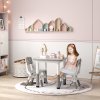 AIYAPLAY Kids Table and Chair Set, 3 Pcs Height Adjustable Activity Table Set with 2 Chairs, Easy to Wipe Arts & Crafts Table, for Classrooms, Daycares, Homes - Grey