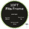 SPORTNOW Trampoline Replacement Mat with Eight Rows of Stitching, Spring Pull Tool, 54 V-Hooks, for 10ft Trampoline, Using 14cm Springs, Trampoline Jumping Mat, Green