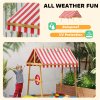 AIYAPLAY Wooden Kids Sandpit, Boat Sandbox with Canopy, Seats, Rudder & Non-woven Fabric Bottom Liner, Outdoor Sand Pit for Children 3-8 Years, for Garden, Grass, Beach, Yellow