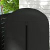 Outsunny Hanging Egg Chair Cover, Outdoor Single Swing Chair Cover, Waterproof Anti-dust Furniture Protector with Zipper, 420D Oxford Fabric for 128 x 190H cm Stand, Black