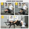 SPORTNOW Seated Leg Extension Machine, Adjustable Leg Raise Machine and Curl Machine with Plate Loaded for Hip, Thigh, Lower Body Workout