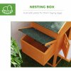 PawHut Chicken Coop with Run Outdoor, Wooden Hen House, Poultry Coop with Nesting Box, Slide-out Tray, Ramp, Perches, Asphalt Roof, 179 x 67 x 115cm