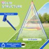 Outsunny Kids Swing Set, Garden Nest Swing with A-Frame Structure,for Outdoor Use - Multicoloured