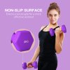 SPORTNOW Set of 2 Hex Dumbbells, Neoprene Weights Pair with Non-Slip Grip, Home Gym Fitness Training Equipment, 2 x 4kg, Purple