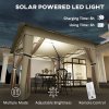 Outsunny 3 x 3(m) Pop Up Gazebo with Sides, 20 Solar-Powered LED Lights, Netting, Roller Bag, 4 Weight Bags, Marquee Party Tent, Height Adjustable Instant Event Shelter, Khaki