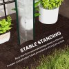 Outsunny 3 Tier Lean-to Mini Greenhouse with Reinforced Plastic Cover, Portable Indoor Outdoor Green House with 3 Roll-up Doors and 9 Wire Shelves, 151H x 215W x 46Dcm, Clear