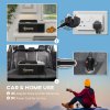 Outsunny 16L Car Refrigerator,  Portable Compressor Camping Fridge Freezer with 12/24V DC and 100-240V AC for Car, RV and Camping Use, Down to -20°C, Black