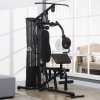 HOMCOM Multifunctional Home Gym Workout Station, 45kg Weight Stack Multi Gym Fitness Equipment for Full Body Fitness