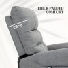 HOMCOM Power Lift Chair for Elderly, Electric Recliner Armchair with Massage and Heat, Type C and USB Ports, Fabric Riser and Reclining Chair with Side Pockets, Grey