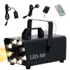 HOMCOM Smoke Machine with 3 RGB LED Lights, 13 Colours, 4 Effects, 450W 2000 CFM Fog Machine with Wired and Wireless Remote Control, for Halloween, Xmas, Wedding, Disco, Stage