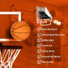 SPORTNOW Double-Shot Basketball Arcade Game, Foldable Indoor Basketball Game with 8 Modes, Electronic Scoreboard, Sound Effects, 4 Basketballs