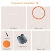 PawHut Dog Agility Equipment Set Pet Run Jump Obedience Training Set for Outdoor with Disc, Whistle, Weaves Poles, Adjustable Jumping Poles, Carry Bag