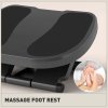 HOMCOM Footrest Adjustable Height & Angle 0-30 Degree for Better Posture at Office Grey