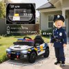 AIYAPLAY Kids Electric Ride on Police Car, 12V Battery Powered Cop Car with Remote Control, Music, Horn, Siren, Flashing Lights, Children Electric Vehicle for 3-5 Years, Multicoloured