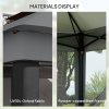Outsunny 3 x 3(m) Pop Up Gazebo with Netting and Carrying Bag, Party Tent Instant Event Shelter, Height Adjustable and UV-Resistant, for Garden, Patio, Grey