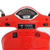 HOMCOM 6V Kids Electric Motorcycle Licensed Vespa Ride On Motorbike w/ MP3 Music LED Toy for 3-6 Years Old Red