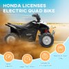 AIYAPLAY Honda Licensed Kids Electric Quad Bike, 6V Ride On Car ATV Toy, with LED Light, Horn, for 1.5-3 Years, Black