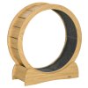 PawHut Cat Treadmill, Cat Exercise Wheel, 30 inch Kitten Running Wheel with Brake, Carpeted Runway for Exercise - Natural Wood Finish