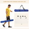 PawHut Dog Agility Equipment Training Height Adjustable Jumps Hurdle 4 Pieces with Carrying Bag for Outdoor, White