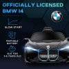 HOMCOM BMW i4 Licensed 12V Electric Car for Kids, Kids Electric Ride-on with Remote Control, Suspension Wheels, Music, Horn, Lights, MP3 Slot, Portable Battery, for Ages 3-6 Years - Black