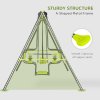Outsunny Garden Swing Set, Kids Swing with Double Swings, Glider, Swing Seats, for Outdoor, Playground, for Ages 3-8 Years - Green