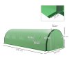Outsunny 6 x 3(m) Walk-in Polytunnel Greenhouse with Upgraded Structure, 2 Hinged Doors, 8 Mesh Windows, Tunnel Warm House Tent with UV-resistant PE Cover, Green
