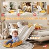 AIYAPLAY Kids Slide, Indoor Toddler Sofa Slide with Extended Length for Bed, Stairs, Easy to Assemble and Store, Yellow