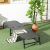 Outsunny Foldable Outdoor PE Rattan Sun Lounger, Patio Wicker Recliners Lounge Chair w/ 5-Level Adjustable Backrest, for Poolside, Garden, Grey