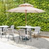 Outsunny 2.7 m Garden Parasol Umbrella, Double Tier Garden Umbrellas Outdoor Sun Umbrella Sunshade Bamboo Ribs, Beige