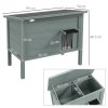 PawHut Outdoor Cat House, Feral Insulate Wooden Kitten House with Removable Floor, Water-Resistant Openable Roof, 85 x 50 x 68.5cm - Charcoal Grey