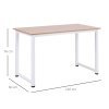 HOMCOM Computer Desk, Writing Table,Workstation for Home Office, Study with Metal Frame, Simple Assembly