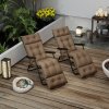 Outsunny Sun Lounger Cushions Only, 190x56x10cm Garden Lounge Chair Cushions Set of 2, UPF20+ 220gsm Fabric, Thick Sunbed Replacement Pads with 6 Ties, Khaki