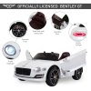 HOMCOM Bentley GT Licensed 12V Electric Car for Kids, Kid's Electric Ride on with Remote Control, Ride on Car with LED Lights, Music, for 3-5 Years, White