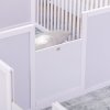 PawHut Whelping Box for Dogs, 2m x 1m Whelping Pen for Indoors, Pet Playpen with Three Doors, Two-Room Design
