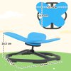 AIYAPLAY Sensory Spinning Chair for Kids, Butterfly-Shaped Swivel Chair for Balance and Coordination Training, Multi-Position Spinning Seat with Non-Slip Base, Blue