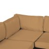 Outsunny Replacement Cushion Covers for Garden Sofa Set, Garden Rattan Sofa Cushion Polyester Cover Replacement Outdoor - No Cushion Included, Beige
