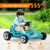 AIYAPLAY Electric Go Kart, 6V Battery Powered Kids Go Kart with Music, Light, Horn, Kids, Ride on Car for 3-5 Years, Blue