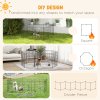 PawHut Eight-Panel Dog Playpen Puppy Pen Rabbits, Guinea Metal Crate, Pet Cage, Run Indoor, Outdoor, 61 x 61cm