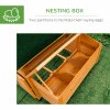 PawHut Wooden Chicken Coop, Poultry Cage with Nesting Boxes, Tray, Hen House for 2-4 Chickens, Yellow