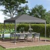 Outsunny 3 x 3M Garden Pop Up Gazebo Height Adjustable Marquee Party Tent Wedding Canopy with Carrying Bag, Grey