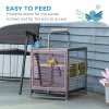 PawHut Bird Cage Budgie Cage for Budgie, Lovebirds, Green Cheek Canary, Parakeet, Cockatiel, Travel Breeding Cage w/ Wooden Perch Handle, 48 x 38 x 65 cm
