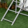 PawHut Chicken Activity Play with Swing Set, Wooden Chicken Coop Accessory with Multiple Chicken Perches & Hen Ladder for 3-4 Chickens, Grey