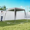 Outsunny 3 M x 3 M Base/ 2.5 M x 2.5 M Top Pop Up Gazebo, 2 Person Setup Instant with Carry Bag, Height Adjustable Slant Leg Party Tent Instant Event Shelter for Garden, Patio, Grey