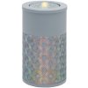 Outsunny 30 cm Tall Garden Waterfall Fountain with LED Lights and Pump, Garden Water Feature Water Fountain with Adjustable Flow and Cut-out Design for Indoor and Outdoor Decor, Light Grey
